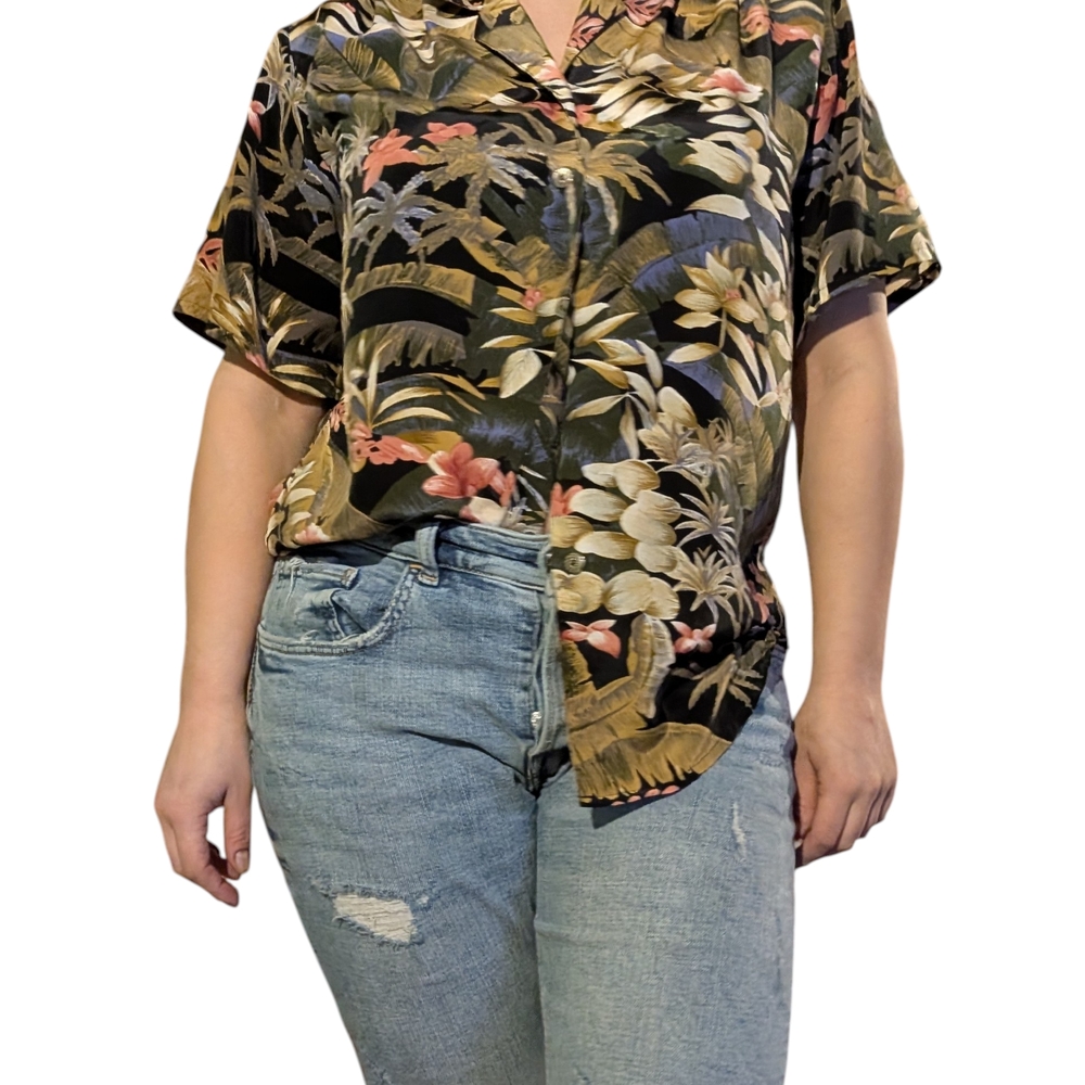 Vintage express Floral Button Down Shirt